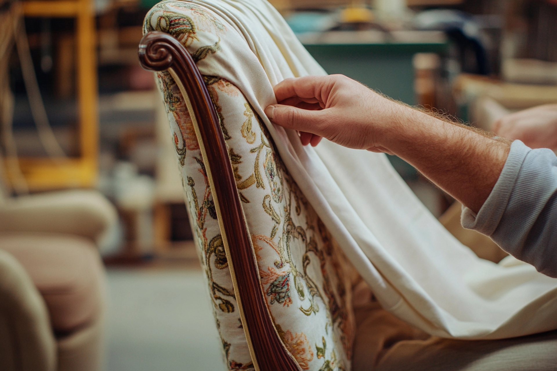 Skillful Hands Draping Fabric